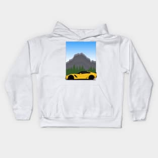 Z06 mountain Yellow Kids Hoodie